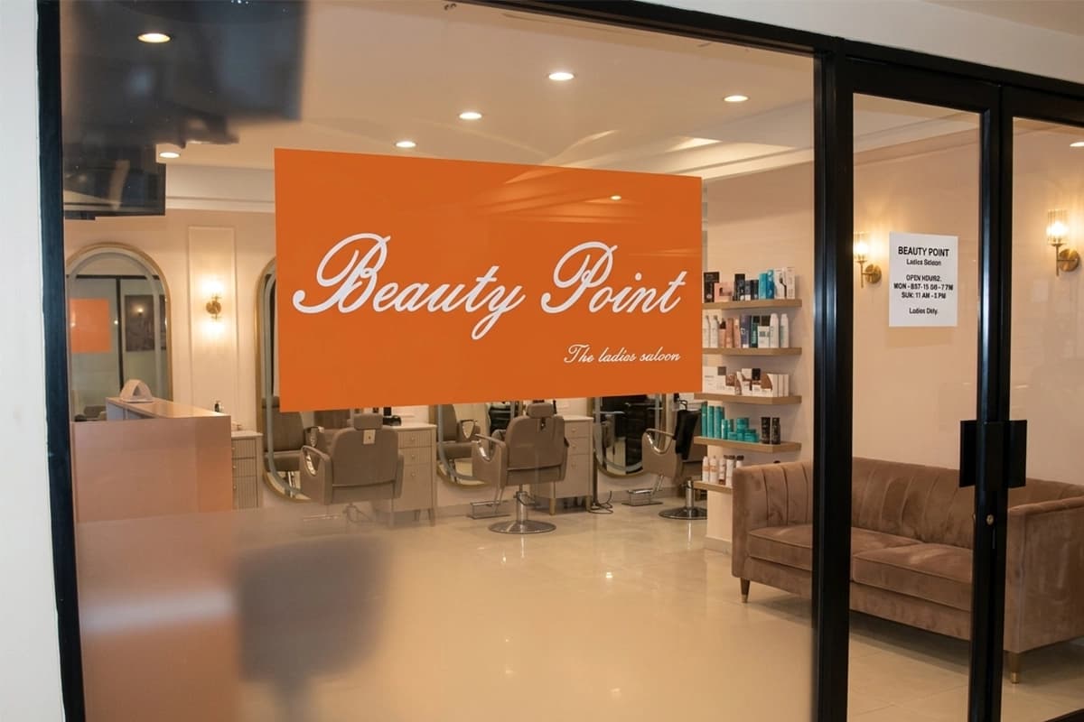 Beauty parlour entrance