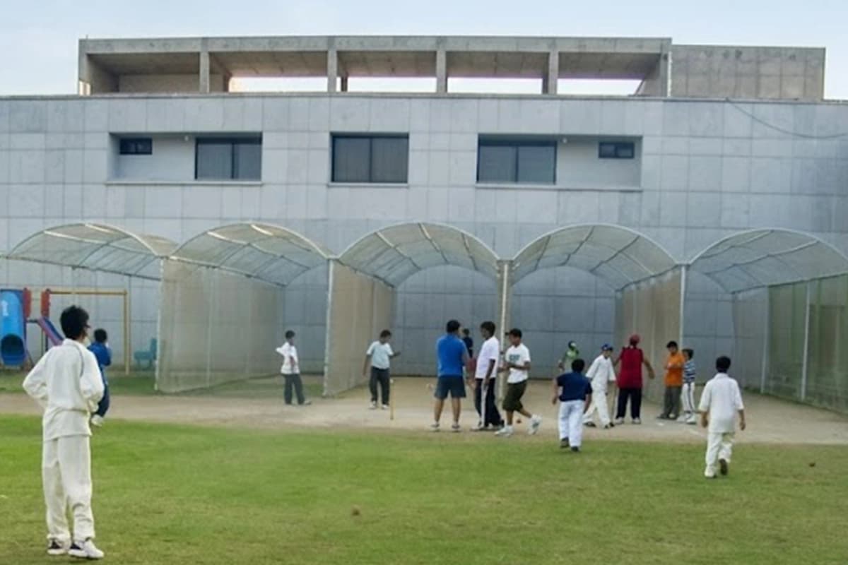 Practice pitches grass ground