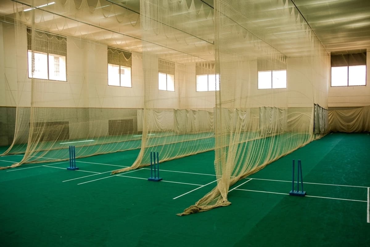 Indoor sports cricket practice