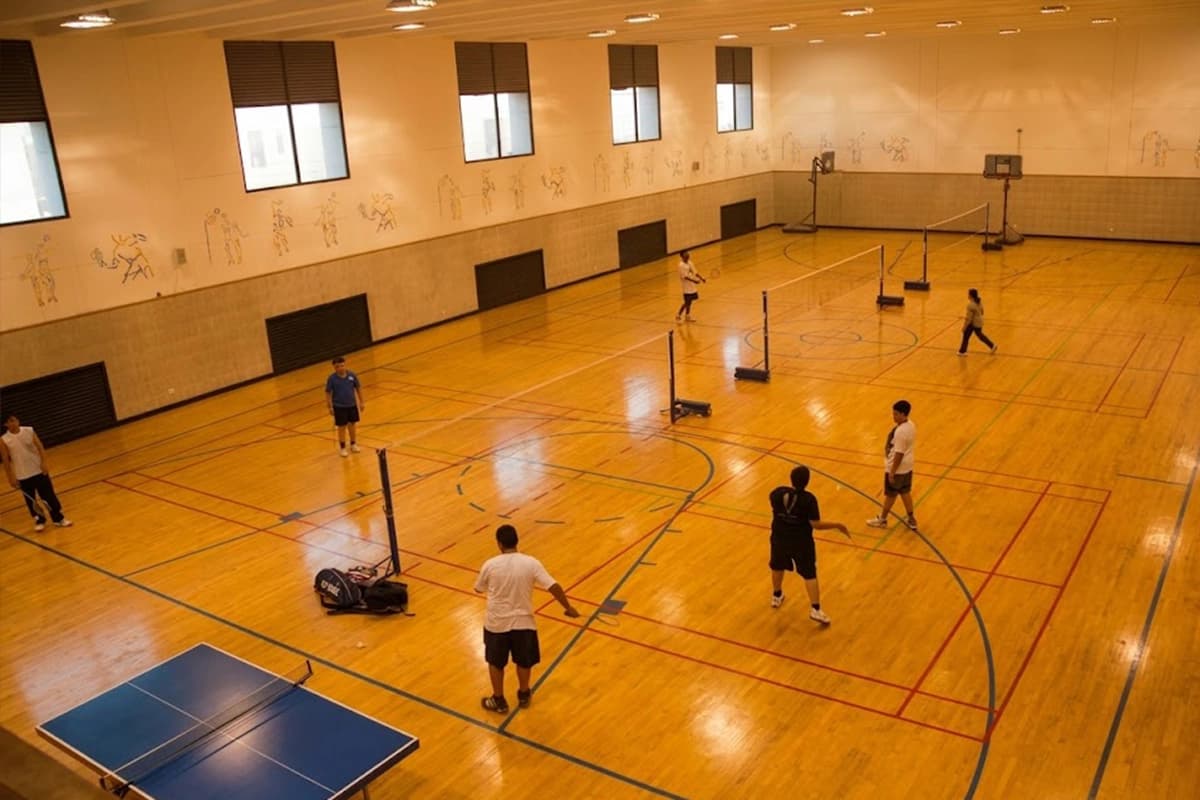 Inside Southend Club's multipurpose hall