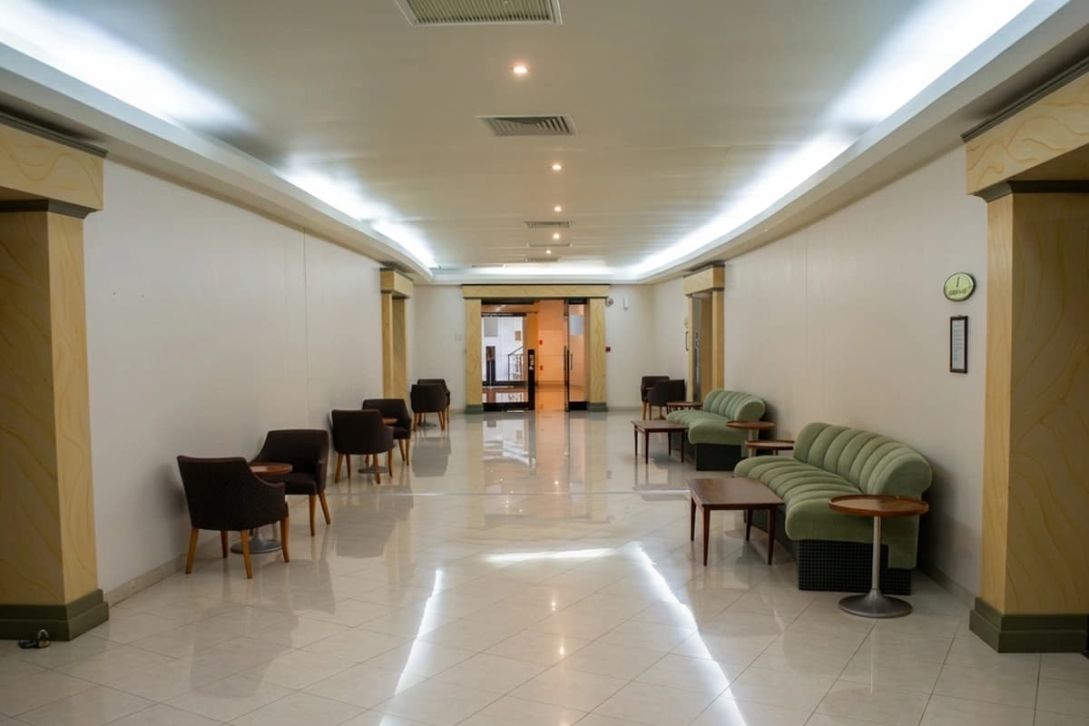 Relaxation area corridor seating