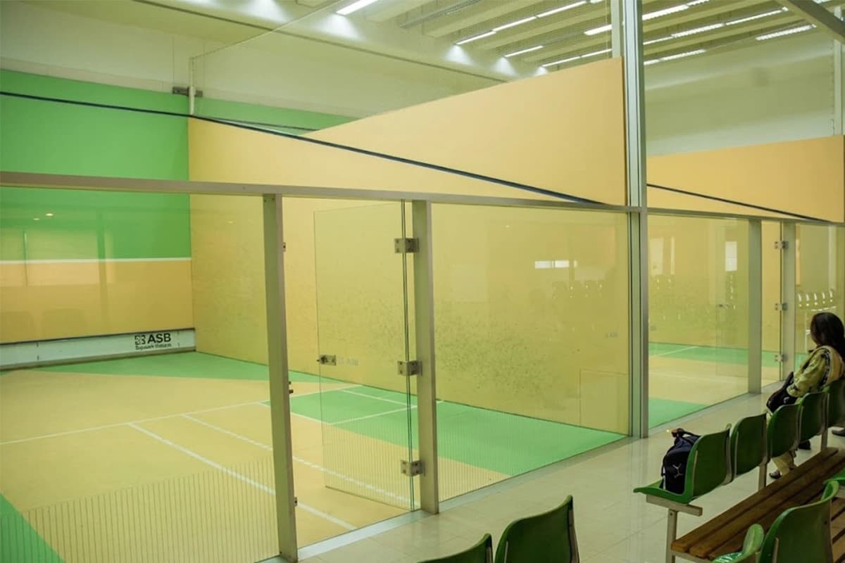 Squash court spectator seating