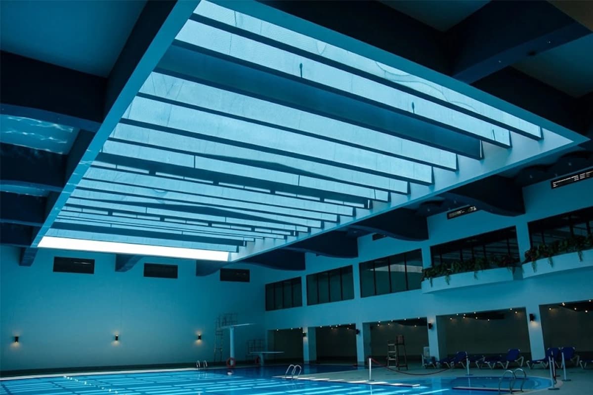 Swimming pool skylight ceiling