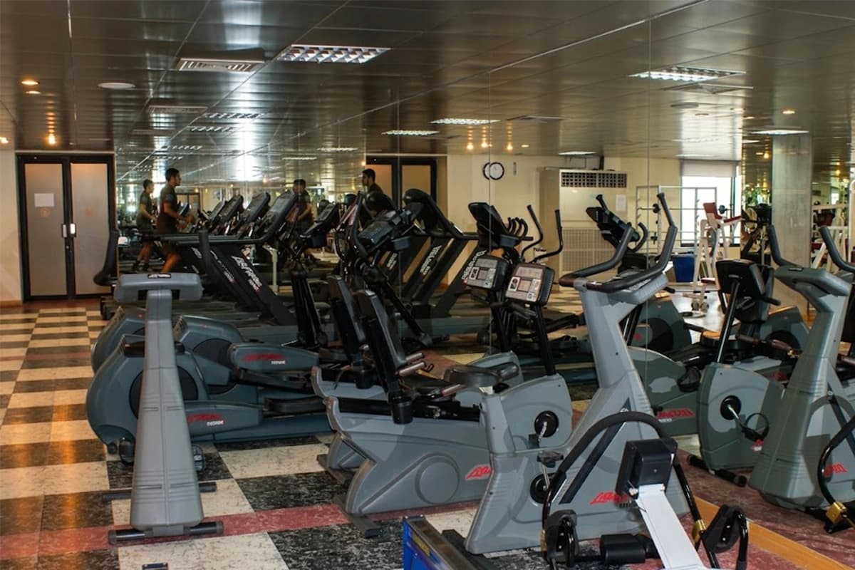 Fitness gym ellipticals