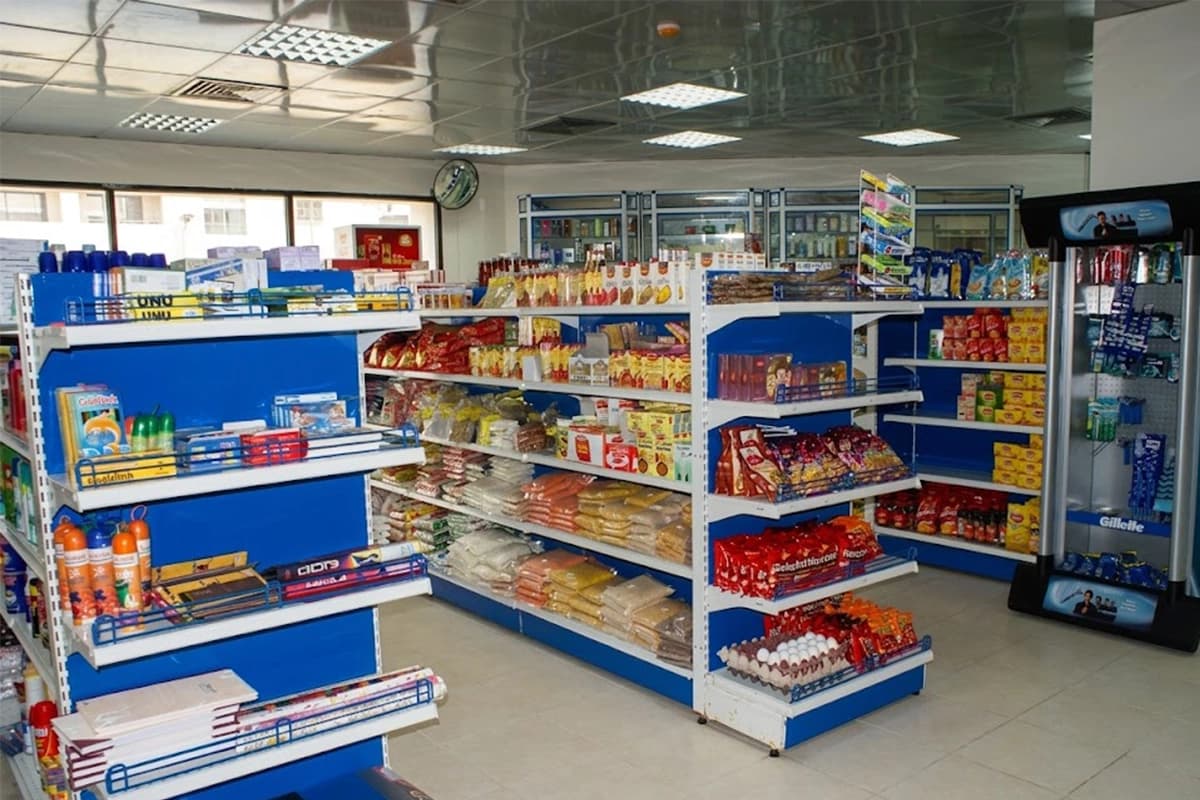 Mart shelves